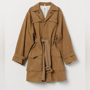 BNWT size 2 H&M studio summer 2019 khaki canvas style jacket